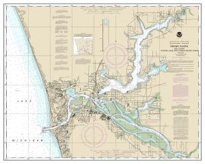thumbnail for chart Grand Haven, including Spring Lake and Lower Grand River,