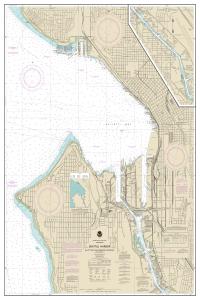 thumbnail for chart Seattle Harbor, Elliott Bay and Duwamish Waterway,