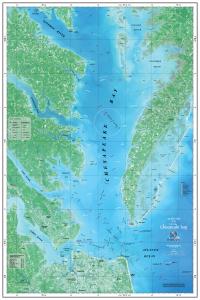 Lake Erie nautical chart and water depth map